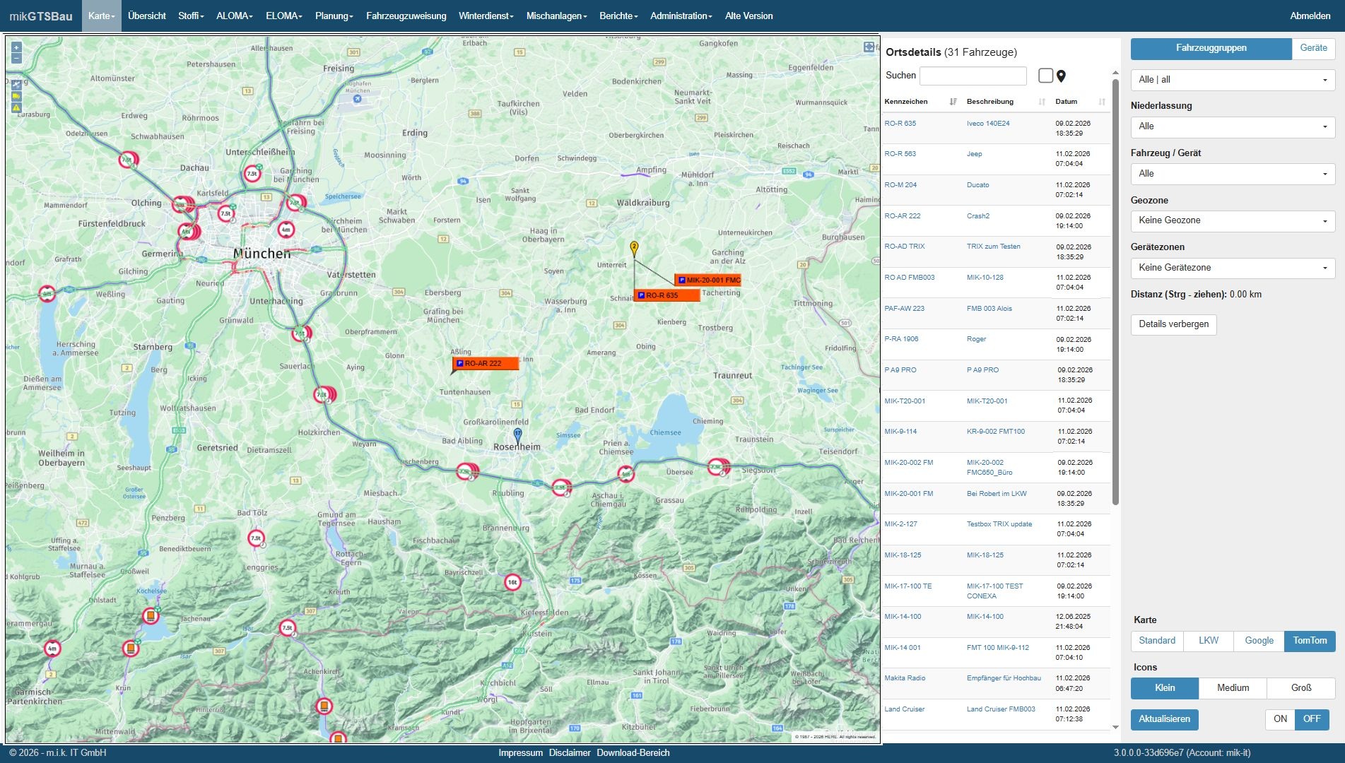 mikGTSBau Portal mit Karten- und Detailansicht